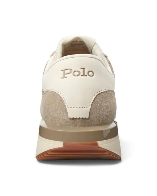 Polo Ralph Lauren Natural Train 89 Suede-panelled Trainer for men