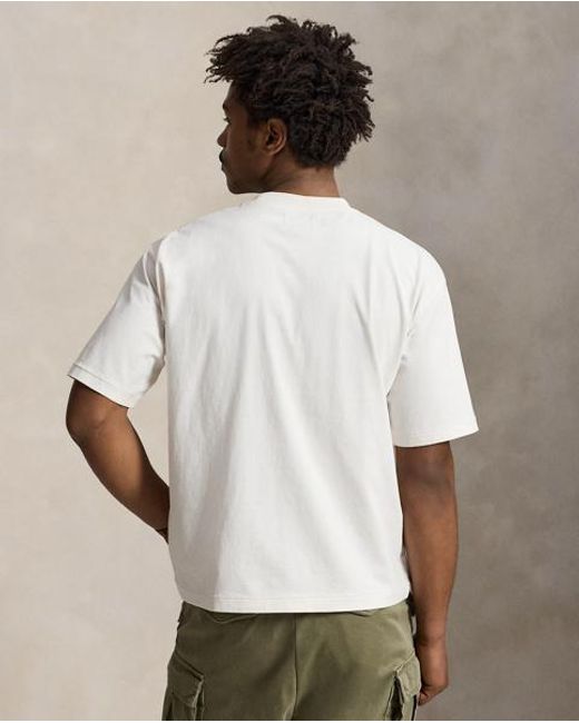 Polo Ralph Lauren White Jersey Relaxed-Fit Graphic T-Shirt for men