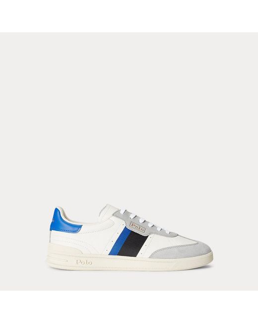 Sneaker Heritage Aera pelle e camoscio di Ralph Lauren in Blue da Uomo