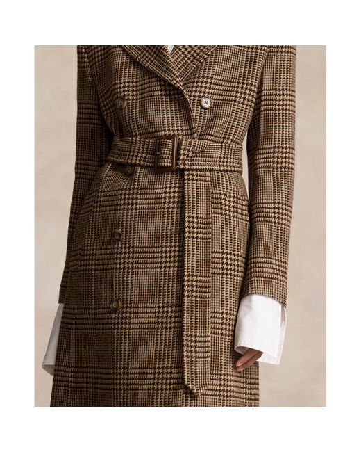 Polo ralph lauren glen plaid wool trench hotsell