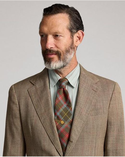 RRL Brown Glen Plaid Wool Suit Jacket for men