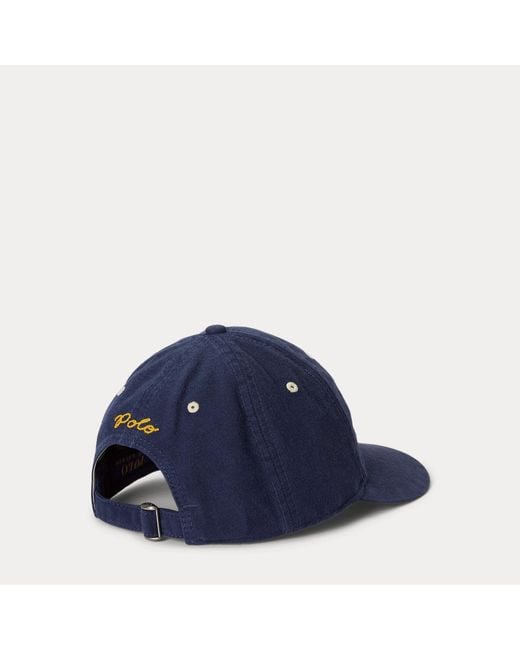 Polo Ralph Lauren Blue Chamois Ball Cap for men