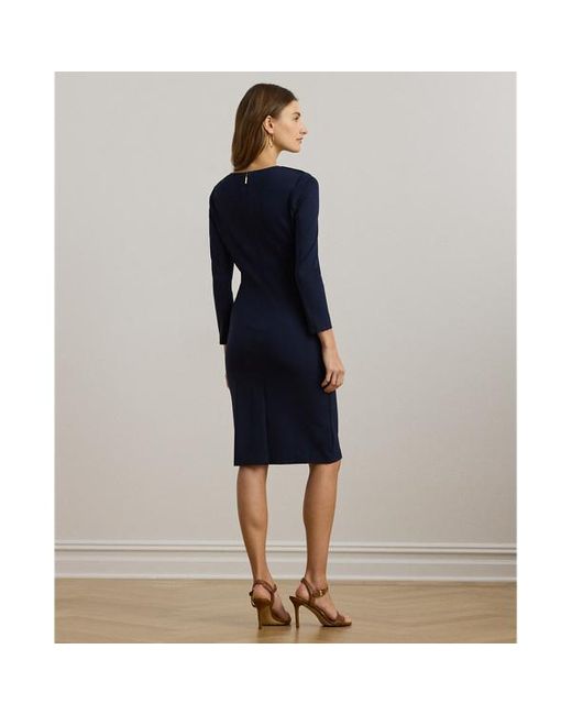 Abito in ponte con maniche a tre quarti di Ralph Lauren in Blue