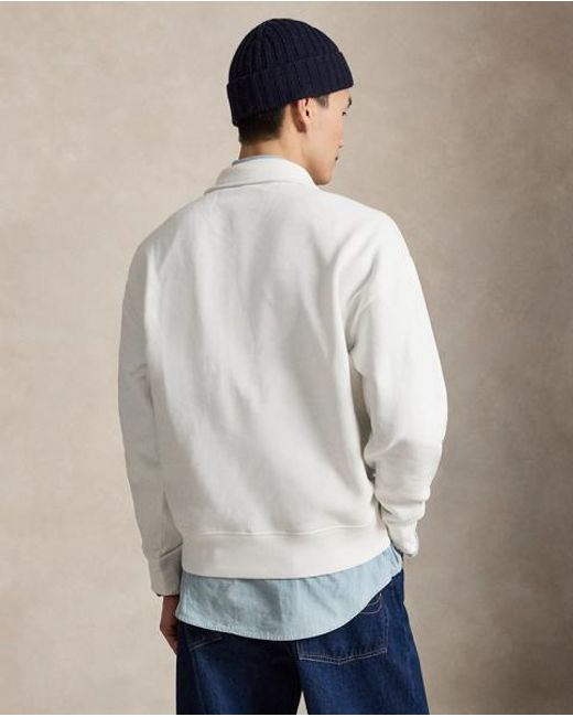 Polo Ralph Lauren Gray Relaxed Fit Logo Collared Sweatshirt for men
