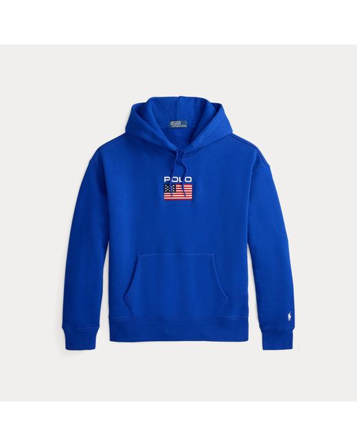 Polo Ralph Lauren Blue Flag Fleece Hoodie for men