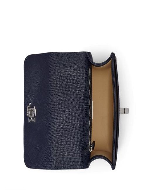 Ralph Lauren Sophee Medium Leren Tas Met Textuur in het Blue