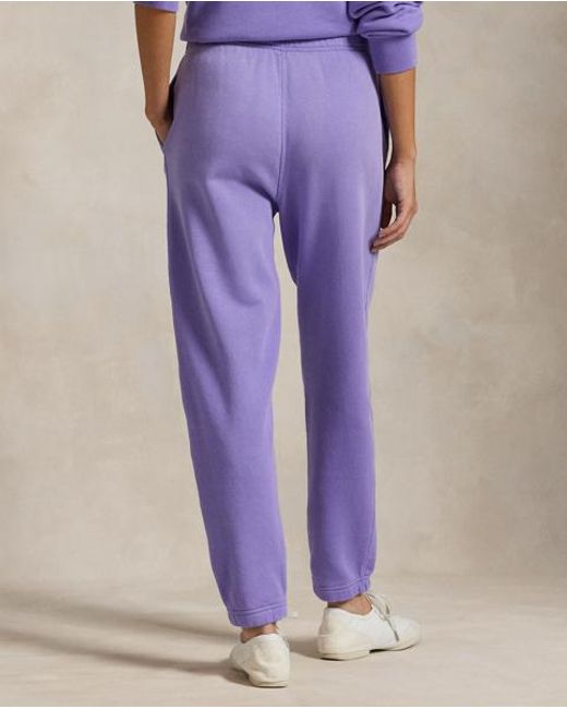 Pantalón De Chándal De Felpa Con Cordón Polo Ralph Lauren de color Purple