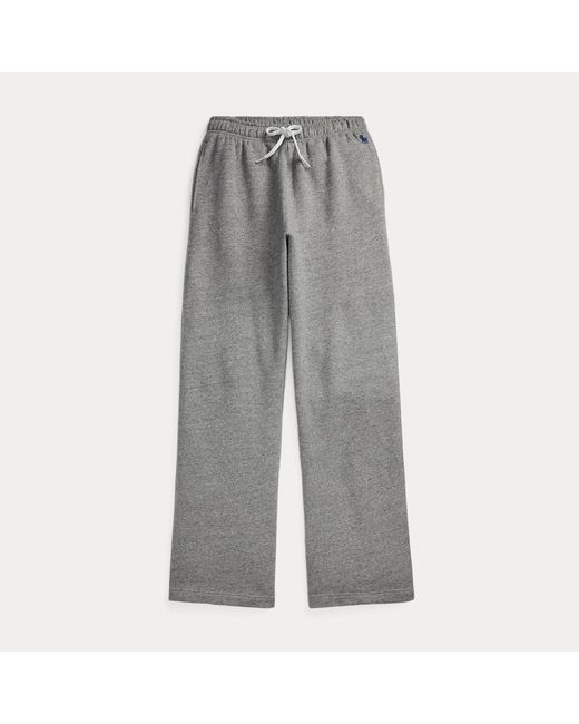Polo Ralph Lauren Gray Drawstring Wide-Leg Tracksuit Bottoms
