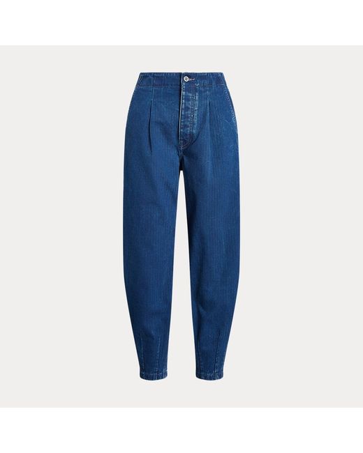 Jeans curvi affusolati a spina di pesce di Polo Ralph Lauren in Blue