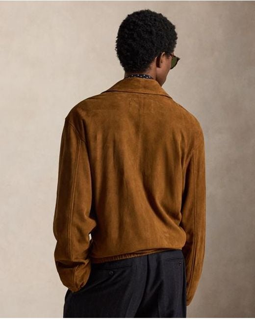 Polo Ralph Lauren Brown The Bayport Suede Jacket for men