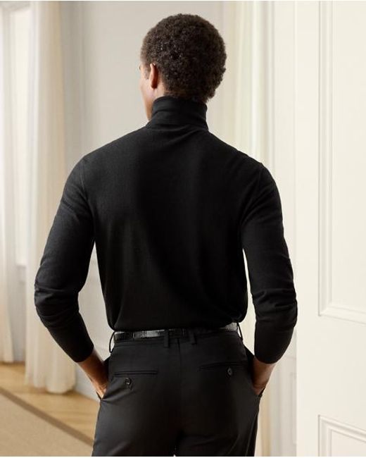 Ralph Lauren Black Cashmere Roll Neck Jumper for men