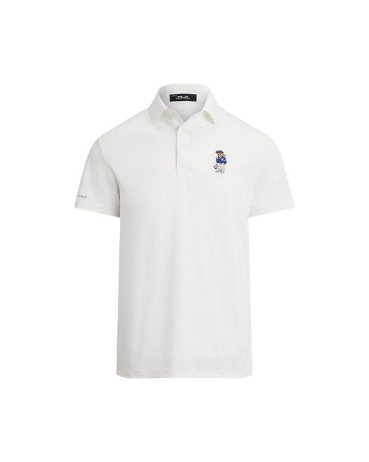 Ralph Lauren White Tailored Fit Polo Bear Polo Shirt for men