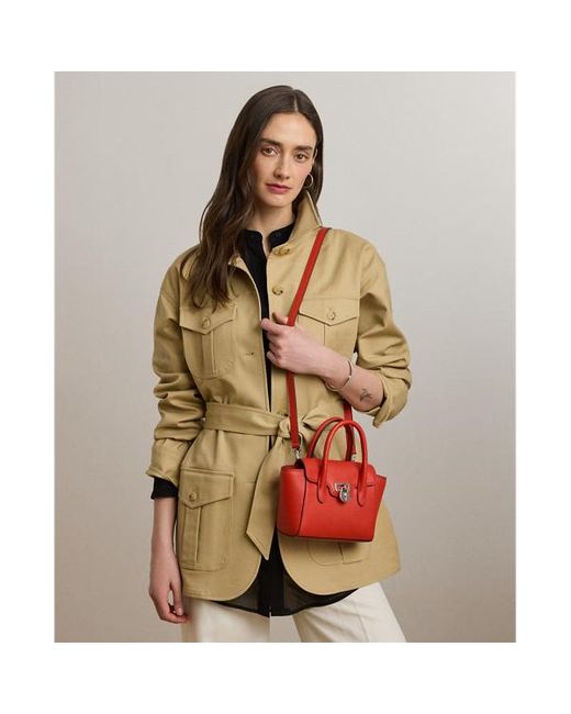 Bauletto Tanner piccolo in pelle di Ralph Lauren in Green
