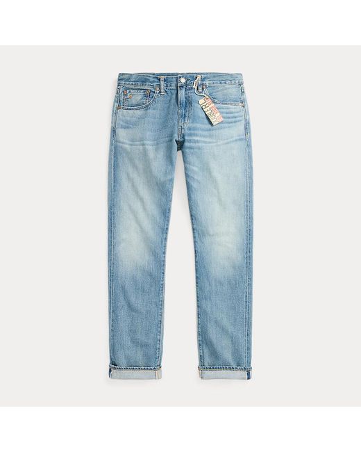 RRL Lawton Hoge Slim Selvedge Jeans in het Blue voor heren