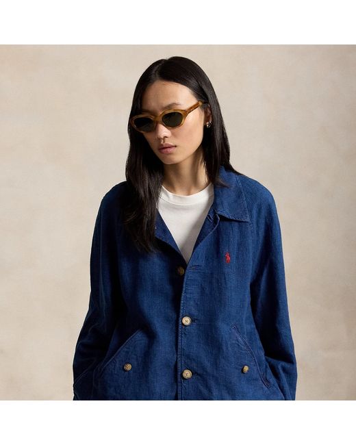 Polo Ralph Lauren Blue Délavé Linen Jacket