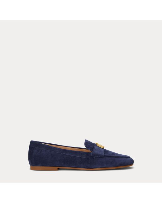 Ralph Lauren Blue Averi Iii Suede Loafer