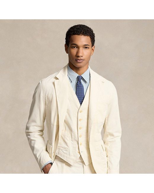 Polo Ralph Lauren Anzugjacke aus Stretch-Kordsamt in Natural für Herren