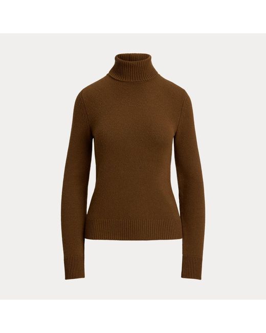 Ralph Lauren Kasjmier Trui Met Turtleneck in het Brown