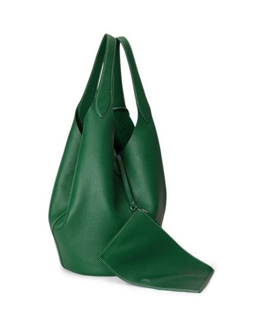 Polo Ralph Lauren Green Polo Play Leather Large Tote