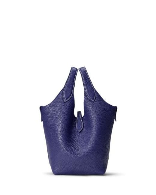 Polo Ralph Lauren Blue Polo Play Small Leather Tote & Crossbody