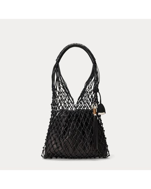 Ralph Lauren Black Macramé Tote