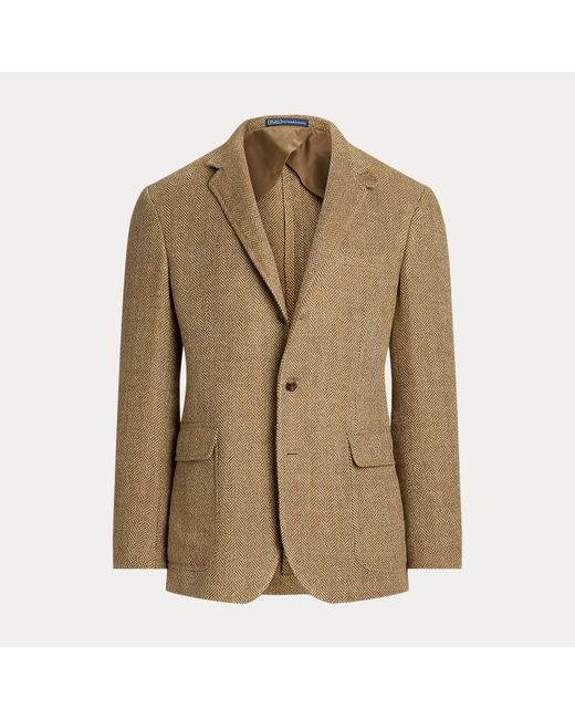 Polo Ralph Lauren Tailored-Fit Polo-Sakko Mit Fischgrat in Natural für Herren