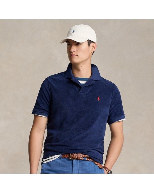 Polo in spugna Classic-Fit di Polo Ralph Lauren in Blue da Uomo