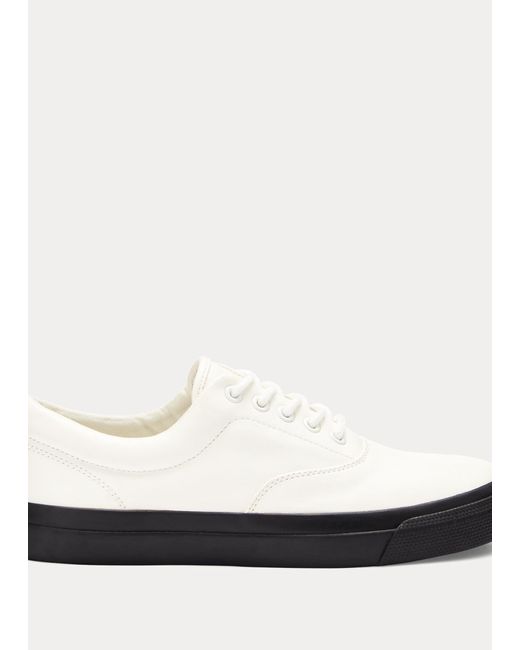Polo Ralph Lauren Bryn-sneaker Van Leer in het White