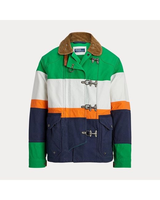 Polo Ralph Lauren Green Colour-blocked Canvas Jacket for men