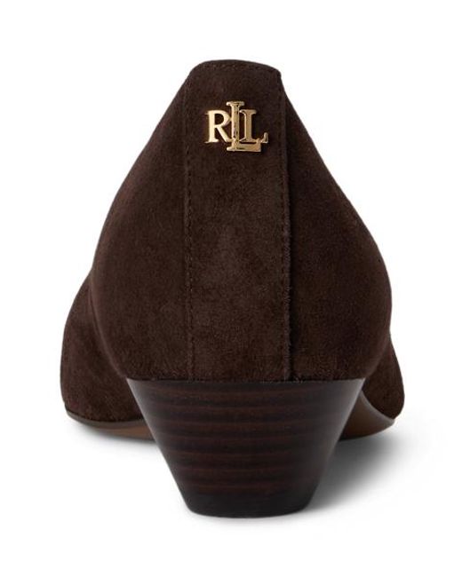 Ralph Lauren Brown Weslee Suede Ballet Flat