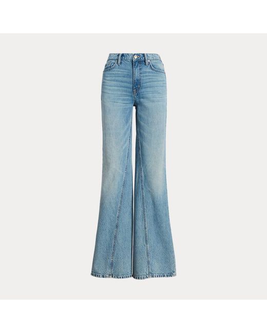 Jeans a vita alta e gamba larga di Lauren by Ralph Lauren in Blue
