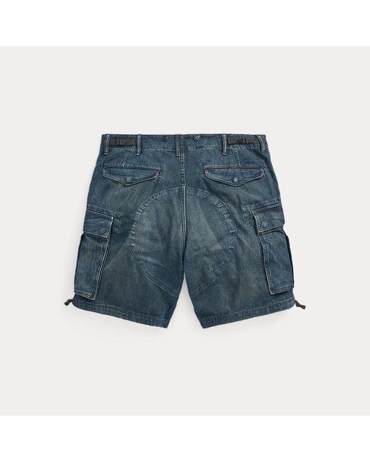 RRL Blue Sedgwick Regiment Denim Cargo Short for men