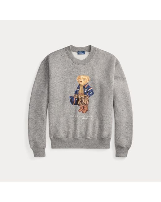 Polo Ralph Lauren Gray Polo Bear Fleece Crewneck