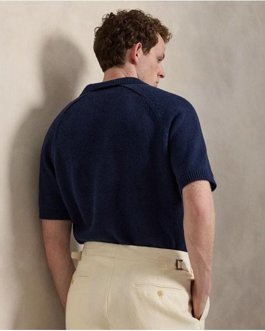 Polo Ralph Lauren Blue The Ralph Lauren Logo Short-Sleeve Jumper for men
