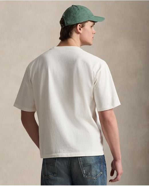 Polo Ralph Lauren White Relaxed Fit Heavyweight Jersey T-Shirt for men