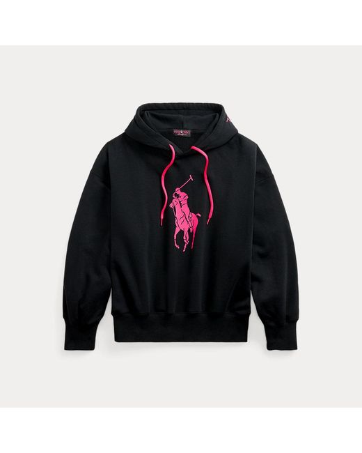 Polo Ralph Lauren Pink Pony Fleece Hoodie in Blue Lyst UK