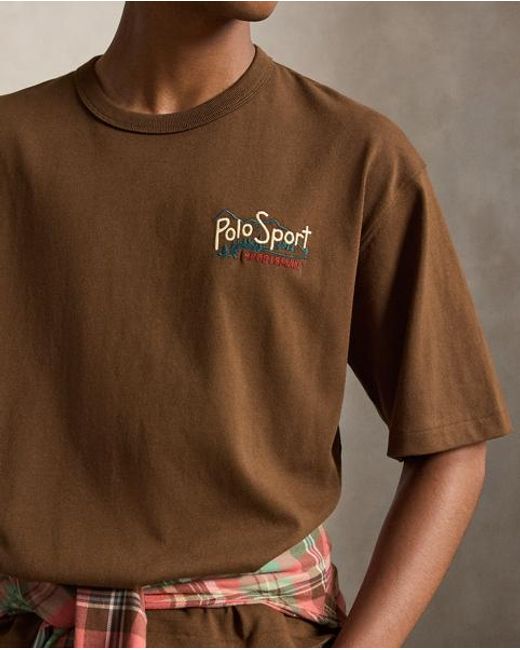 Polo Ralph Lauren Green Relaxed Fit Polo Sport T-Shirt for men