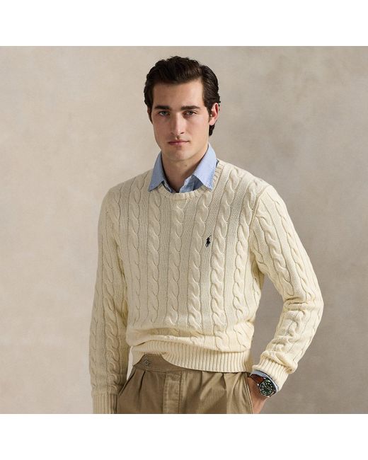 Polo Ralph Lauren Natural Cable-Knit Cotton Jumper for men