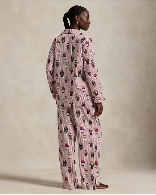 Polo Ralph Lauren Katoenen Set Met Polo Bear En Lange Mouw in het Pink