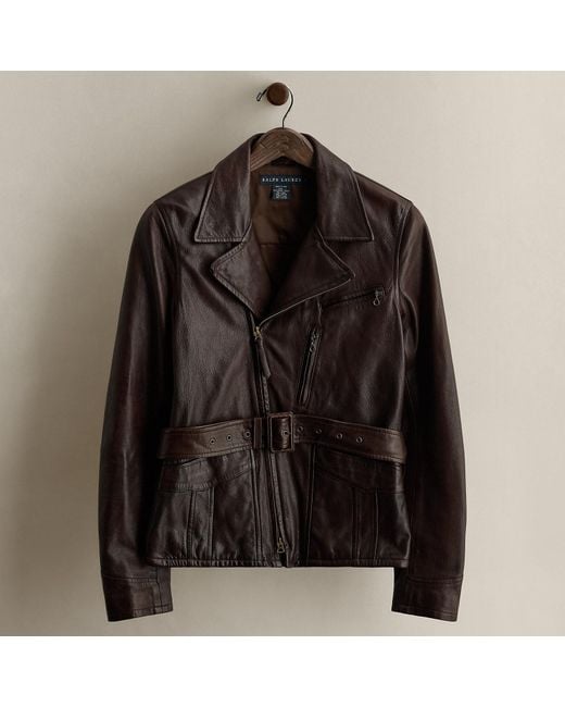 Ralph Lauren Black C. 2008 Leather Moto Jacket