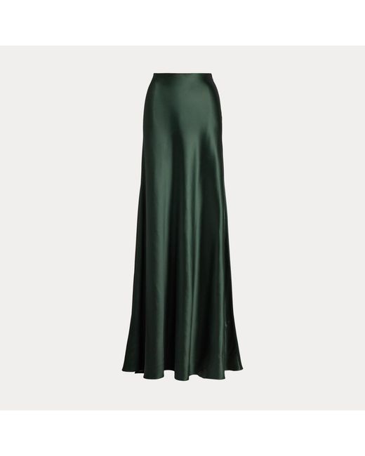 Gonna Masina in raso stretch di Ralph Lauren in Black