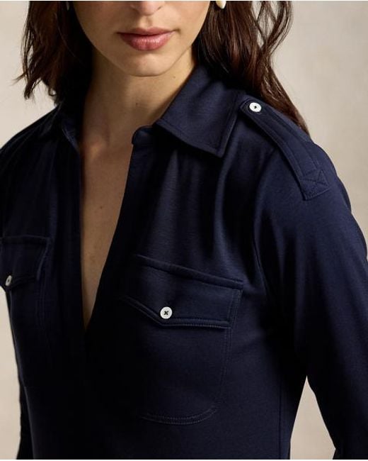 Polo Ralph Lauren Blue Interlock Utility Dress