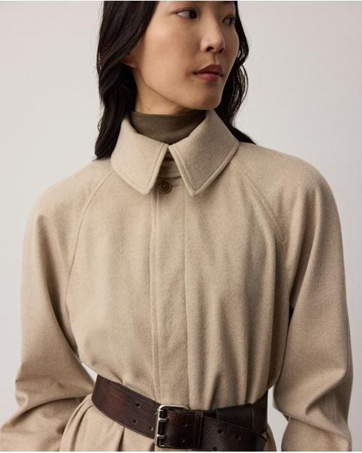 Ralph Lauren Natural Donagen Cashmere Balmacaan Coat