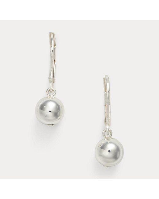 Orecchini a goccia con perline argento di Lauren by Ralph Lauren in White