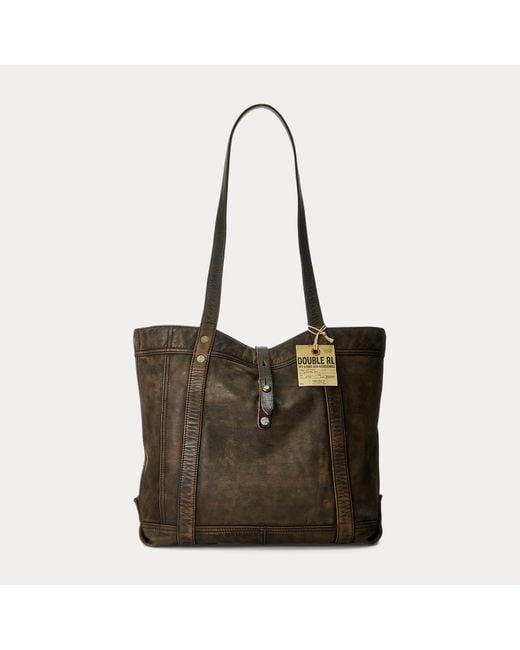 RRL Brown Leather Tote for men