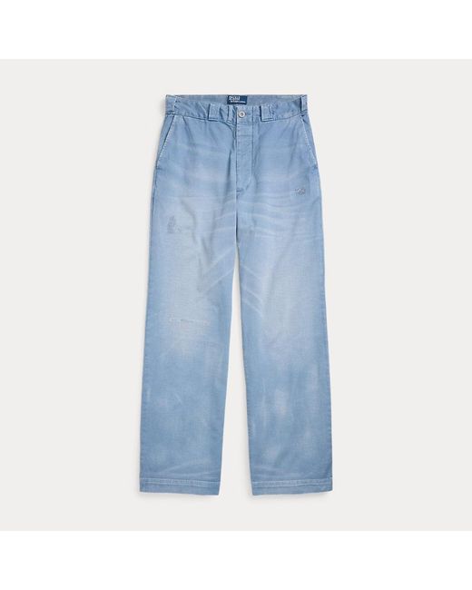 Pantaloni chino Big-Fit di Polo Ralph Lauren in Blue da Uomo
