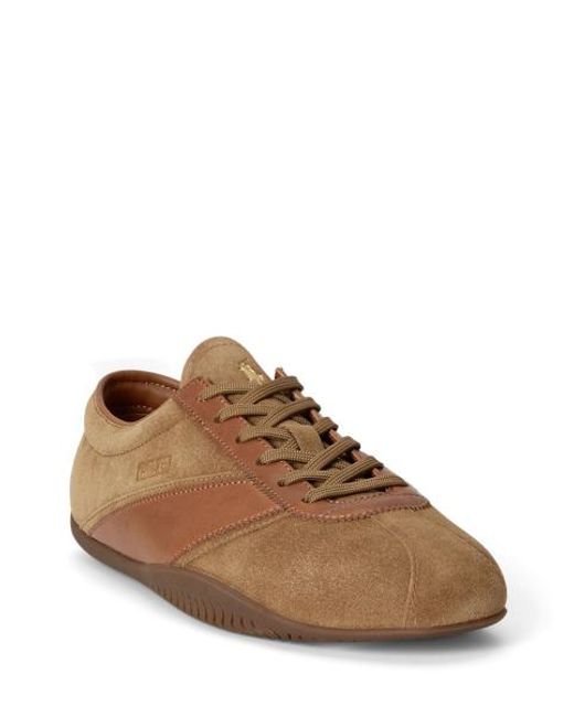 Polo Ralph Lauren Brown Rl Racer Vector Suede Trainer for men