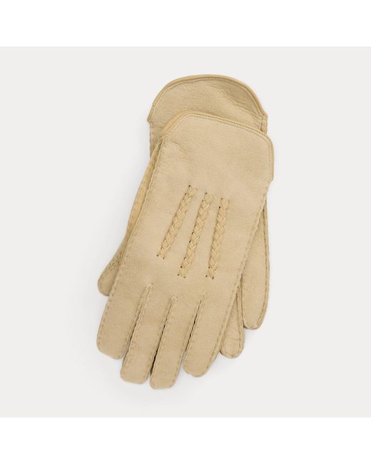 Ralph Lauren Natural Shearling Gloves