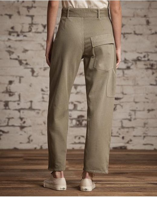 RRL Green Herringbone Twill Cargo Trouser