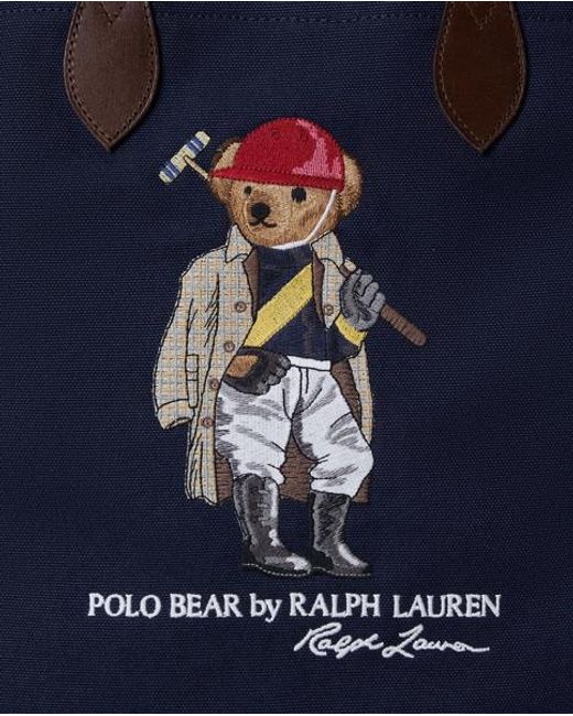 Polo Ralph Lauren Blue Polo Bear Canvas Shopper Tote for men